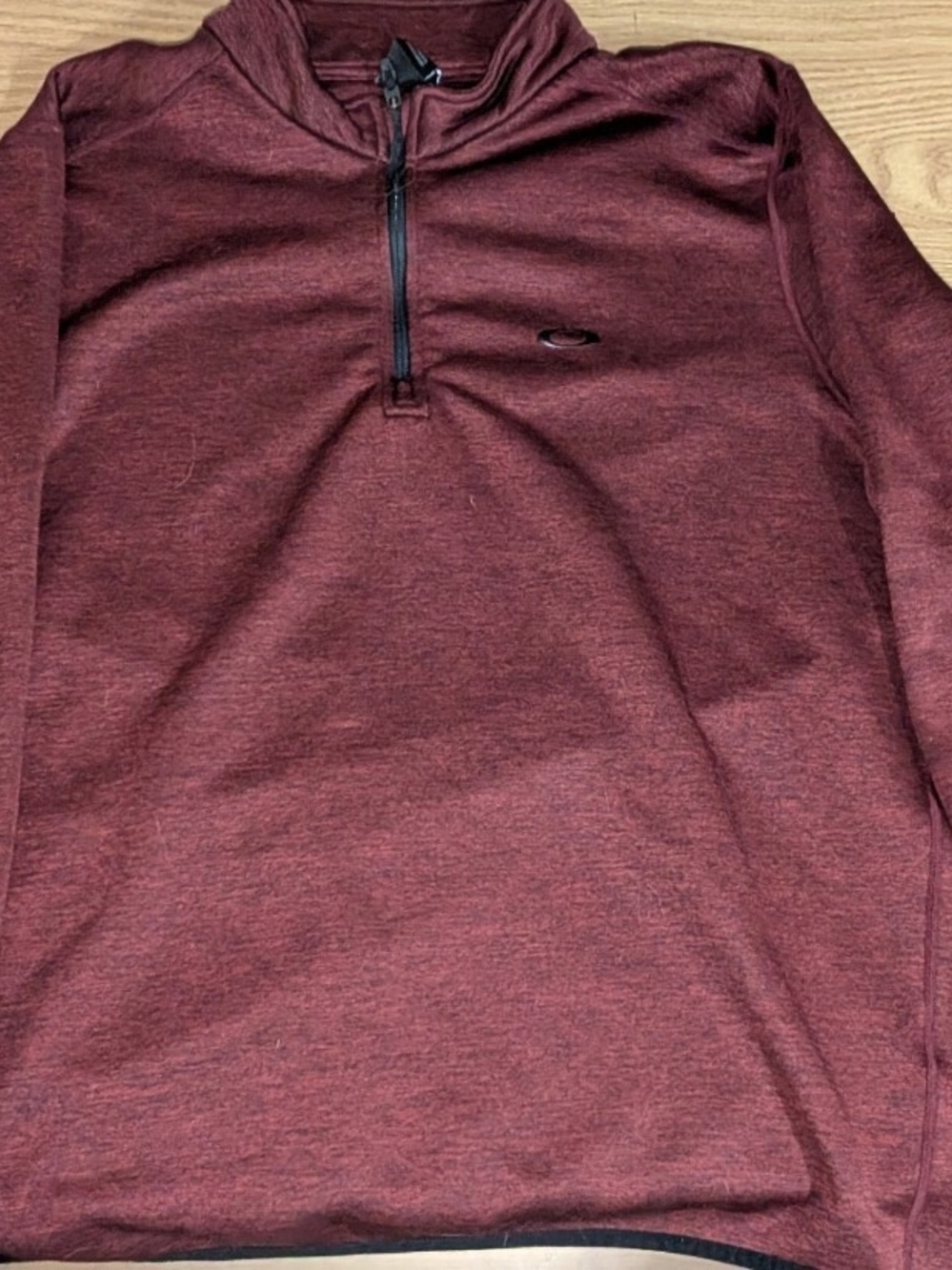 Oakley Men's Zip-Up Sweater in Burgundy Heather
